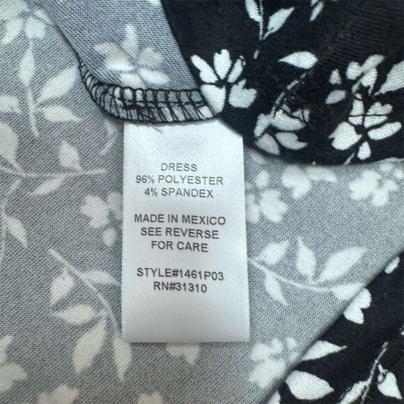 NWOT Fortune + Ivy Women's XL Black Floral Sleeveless Knee Length Dress - Picture 5 of 5